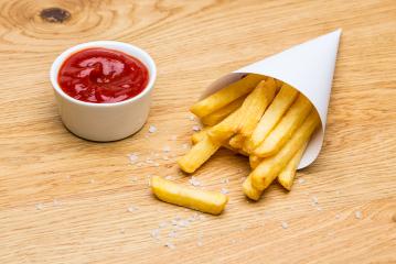  fries with ketchup in a shell- Stock Photo or Stock Video of rcfotostock | RC Photo Stock