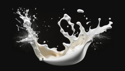  milk splash, white liquid, spiral jet, paint, clip art isolated on black background (Generative AI)- Stock Photo or Stock Video of rcfotostock | RC Photo Stock