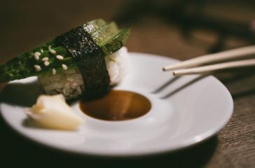 24746725-sashimi-sushi-roll-with-avocado-on-ceramic-plate-with- Stock Photo or Stock Video of rcfotostock | RC Photo Stock