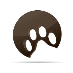 3D abstraction dog paw animal cat brown corporate logo design icon sign business- Stock Photo or Stock Video of rcfotostock | RC Photo Stock