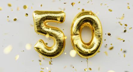 50 years old. Gold balloons number 50th anniversary, happy birthday congratulations, with falling confetti on white background : Stock Photo or Stock Video Download rcfotostock photos, images and assets rcfotostock | RC Photo Stock.: