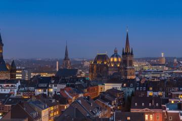 aachen cathedral (Aachener Dom) at night- Stock Photo or Stock Video of rcfotostock | RC Photo Stock