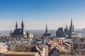 Aachen cathedral (Aachener Dom) with town hall- Stock Photo or Stock Video of rcfotostock | RC-Photo-Stock