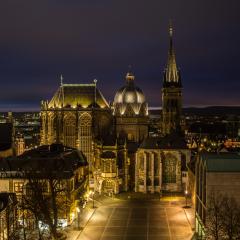 Aachen Cathedral at night : Stock Photo or Stock Video Download rcfotostock photos, images and assets rcfotostock | RC Photo Stock.: