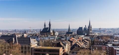 aachen cathedral (Dom) and town hall panoramic view : Stock Photo or Stock Video Download rcfotostock photos, images and assets rcfotostock | RC Photo Stock.: