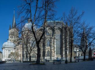 aachen cathedral with minster place panorama- Stock Photo or Stock Video of rcfotostock | RC-Photo-Stock