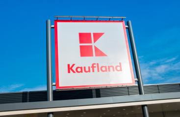 AACHEN, GERMANY FEBRUARY, 2017: Kaufland logo on hypermarket from German chain, part of Schwartz Gruppe.- Stock Photo or Stock Video of rcfotostock | RC Photo Stock