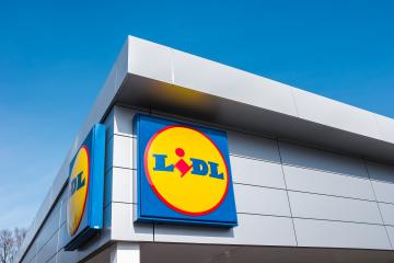 AACHEN, GERMANY MARCH, 2017: LIDL supermarket chain sign. LIDL is a German global discount supermarket chain, based in Neckarsulm, Baden-Wuerttemberg, Germany.- Stock Photo or Stock Video of rcfotostock | RC-Photo-Stock