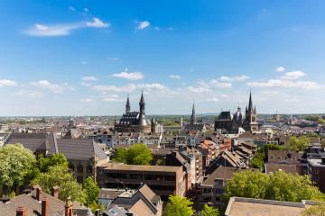 aachen skyline with town hall and cathedral- Stock Photo or Stock Video of rcfotostock | RC-Photo-Stock