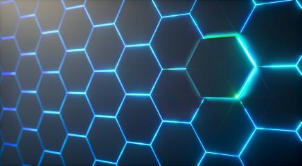 Abstract futuristic surface hexagon pattern with light rays- Stock Photo or Stock Video of rcfotostock | RC-Photo-Stock