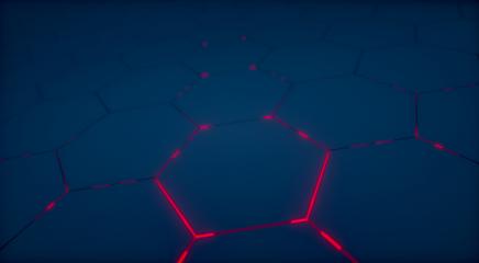 Abstract futuristic surface hexagon pattern with light rays- Stock Photo or Stock Video of rcfotostock | RC Photo Stock