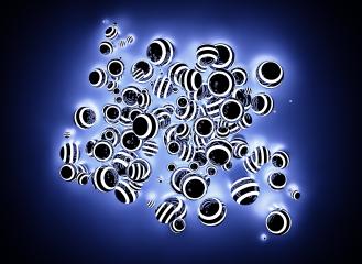 Abstract striped Glowing Balls in dark space- Stock Photo or Stock Video of rcfotostock | RC-Photo-Stock