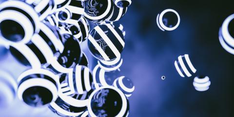 Abstract striped Glowing Balls in dark space : Stock Photo or Stock Video Download rcfotostock photos, images and assets rcfotostock | RC Photo Stock.: