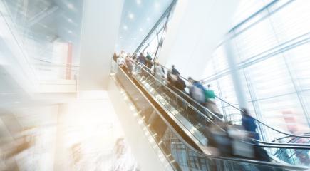 abstrakt image of people at escalators motion blur- Stock Photo or Stock Video of rcfotostock | RC-Photo-Stock