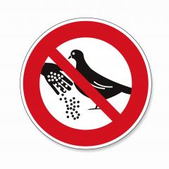 Animal feeding Forbidden sign. Do not feed the birds on street city Pigeons in this area, prohibition sign on white background. Vector illustration. Eps 10.- Stock Photo or Stock Video of rcfotostock | RC Photo Stock