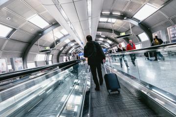 anonymous commuter rushing on a escalator- Stock Photo or Stock Video of rcfotostock | RC-Photo-Stock