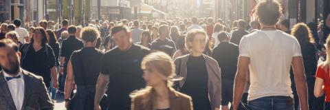 anonymous crowd of people on a shopping street- Stock Photo or Stock Video of rcfotostock | RC-Photo-Stock