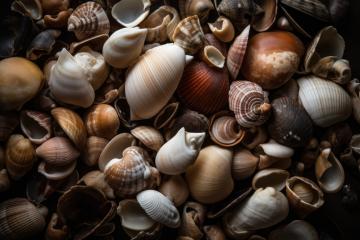 Assortment of seashells in various shapes, sizes, and colors- Stock Photo or Stock Video of rcfotostock | RC Photo Stock