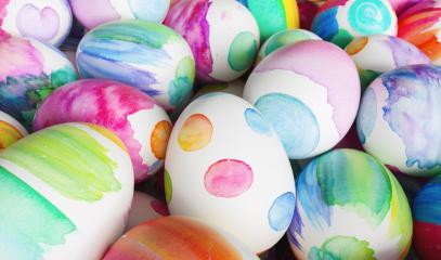 Background from colorful traditional easter eggs - Stock Photo or Stock Video of rcfotostock | RC Photo Stock