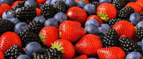 Background of fresh fruits and berries. Ripe strawberries, blueberries and blackberries . Mix berries and fruits. : Stock Photo or Stock Video Download rcfotostock photos, images and assets rcfotostock | RC Photo Stock.: