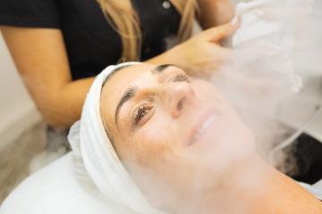 Beauty treatment of face skin with ozone facial steamer in cosmetology salon, women facing the steam. Steam for smooth skin : Stock Photo or Stock Video Download rcfotostock photos, images and assets rcfotostock | RC Photo Stock.: