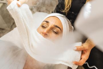 Beauty treatment of face skin with ozone facial steamer in spa center or cosmetology salon - Stock Photo or Stock Video of rcfotostock | RC Photo Stock
