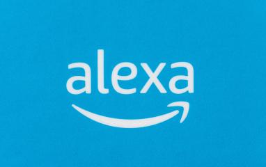 BERLIN, GERMANY JUNE 2020: Amazon Alexa logo on a blue parcel background. Amazon's Echo Dot, Alexa is a virtual assistant Smart Home Echo Voice Service from Amazon.- Stock Photo or Stock Video of rcfotostock | RC Photo Stock
