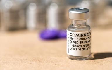 BERLIN, GERMANY JUNE 2021: COVID-19 mrna Pfizer-BioNTech COVID-19 Vaccine 