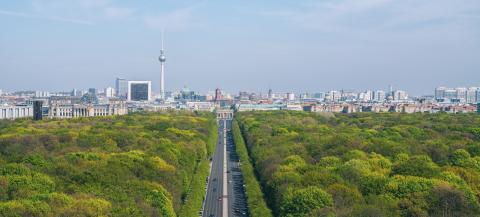Berlin panorama. Top view on Television Tower, Berlin Catherdral, Brandenburg Gate and Reichstag. View from the Victory Column- Stock Photo or Stock Video of rcfotostock | RC Photo Stock