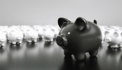 Big black piggy bank with small white piggy banks, investment and development concept  : Stock Photo or Stock Video Download rcfotostock photos, images and assets rcfotostock | RC-Photo-Stock.: