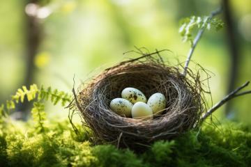 Bird's nest with eggs on a lush green background
 : Stock Photo or Stock Video Download rcfotostock photos, images and assets rcfotostock | RC Photo Stock.: