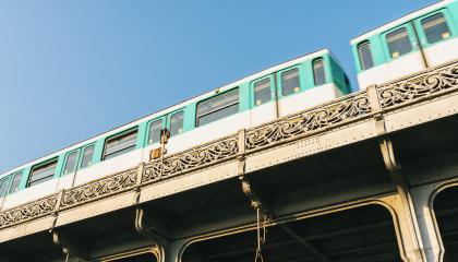 Bir-Hakeim bridge with metro in paris, france- Stock Photo or Stock Video of rcfotostock | RC-Photo-Stock