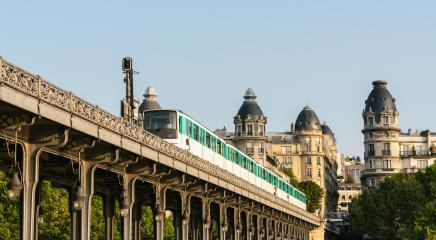 Bir-Hakeim bridge with metro train in paris- Stock Photo or Stock Video of rcfotostock | RC-Photo-Stock