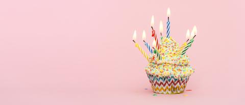Birthday cupcake with colorful candles on pink background, copyspace for your individual text. : Stock Photo or Stock Video Download rcfotostock photos, images and assets rcfotostock | RC Photo Stock.: