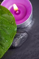 black stone with green leave an candel on black stone background : Stock Photo or Stock Video Download rcfotostock photos, images and assets rcfotostock | RC-Photo-Stock.: