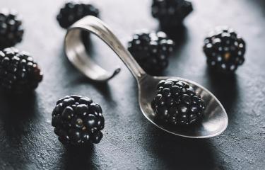 Blackberries on a spoon- Stock Photo or Stock Video of rcfotostock | RC Photo Stock