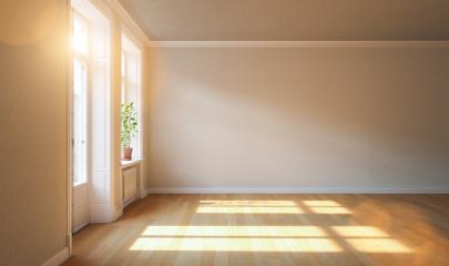 Blank wall in the room of an empty apartment with a balcony and a window - Stock Photo or Stock Video of rcfotostock | RC Photo Stock