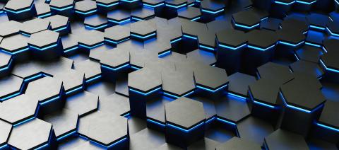 Blue abstract hexagons background pattern 3D rendering - Illustration - Stock Photo or Stock Video of rcfotostock | RC Photo Stock