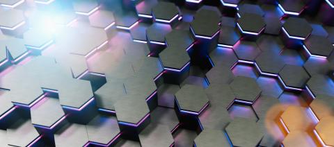 Blue and pink abstract hexagons background pattern 3D rendering - Illustration - Stock Photo or Stock Video of rcfotostock | RC-Photo-Stock