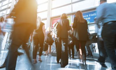 Blurred business people at a trade show floor- Stock Photo or Stock Video of rcfotostock | RC Photo Stock