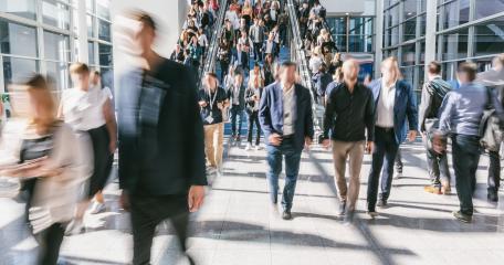 blurred business people crowd at a trade fair- Stock Photo or Stock Video of rcfotostock | RC-Photo-Stock