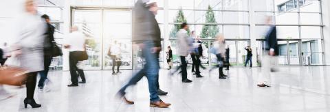 blurred business people walking in a modern hall- Stock Photo or Stock Video of rcfotostock | RC-Photo-Stock