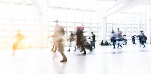blurred commuters walking at a airport- Stock Photo or Stock Video of rcfotostock | RC Photo Stock