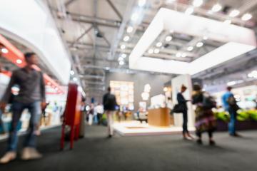Blurred, defocused business people International Tradeshow background- Stock Photo or Stock Video of rcfotostock | RC Photo Stock