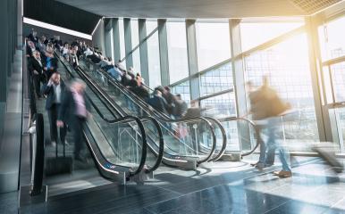 blurred people business at escaltors- Stock Photo or Stock Video of rcfotostock | RC-Photo-Stock