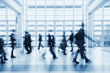 Blurred people walking in a modern environment- Stock Photo or Stock Video of rcfotostock | RC-Photo-Stock