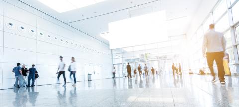 blurred people walking in a modern hall- Stock Photo or Stock Video of rcfotostock | RC Photo Stock