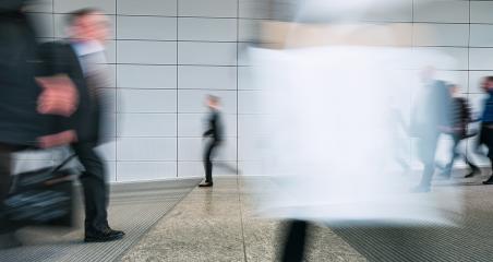 blurred trade fair visitors walking in a floor : Stock Photo or Stock Video Download rcfotostock photos, images and assets rcfotostock | RC Photo Stock.: