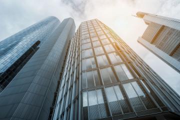 Bottom view of modern skyscrapers in business district : Stock Photo or Stock Video Download rcfotostock photos, images and assets rcfotostock | RC Photo Stock.: