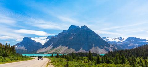 Bow Lake road at the rocky mountains in banff canada - Stock Photo or Stock Video of rcfotostock | RC Photo Stock